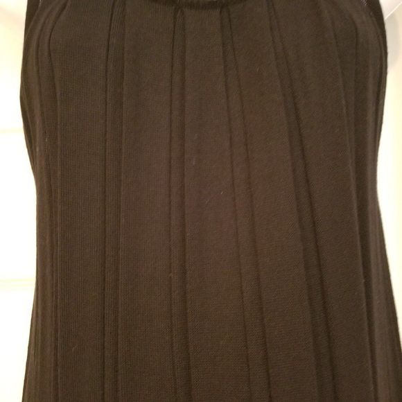Black Knitted Sleeveless Dress with embellished neckline by KENAR - Picture 5 of 6